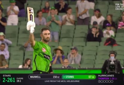 Glenn Maxwell goes ballistic with record-breaking 154 not out in the Big Bash
