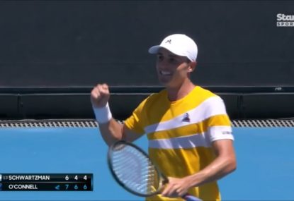 Aussie wildcard's ultra-classy act during stunning upset of 13th seed