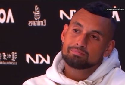 LISTEN: Nick Kyrgios responds to bizarre question in the most Kyrgios way possible