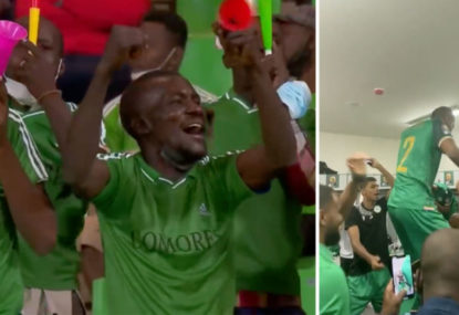 A tiny African nation upset the four-time champions in their AFCON debut and celebrated accordingly