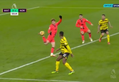 Norwich striker nets his first Premier League goal with an incredible scorpion kick