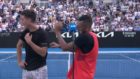 LISTEN: Kyrgios' cheeky dig at doubles opponents after fourth-round win