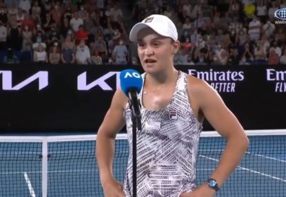 'I just wanted to watch Dylan': Ash Barty reveals inspiration ahead of crushing semifinal win