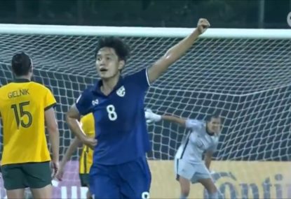 Matildas stunned by Thailand player's final minute 'belter'