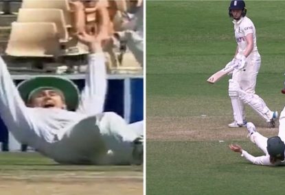 Rachel Haynes comes oh so close to repeating Mark Taylor's most famous catch