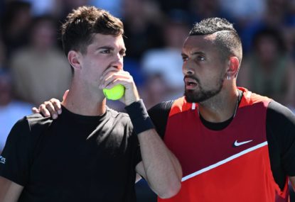 What time does Nick Kyrgios and Thanasi Kokkinakis play doubles at the Australian Open?