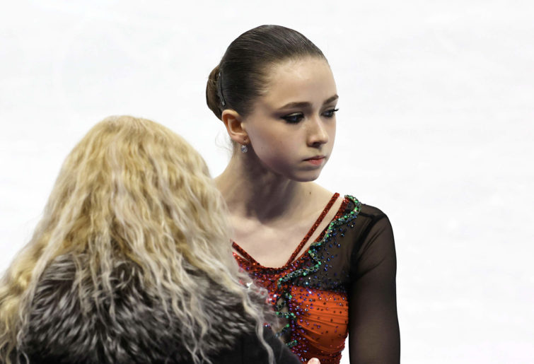 Kamila Valieva of ROC at the Beijing 2022 Olympics