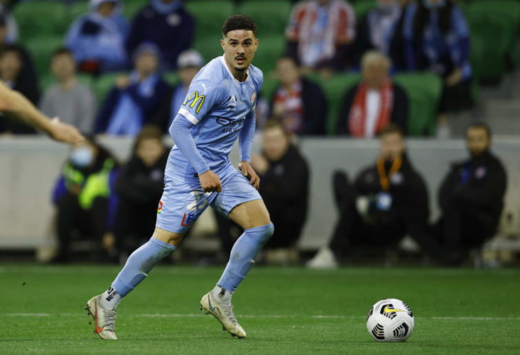 Marco Tilio dribbles in the 2021 A-League grand final