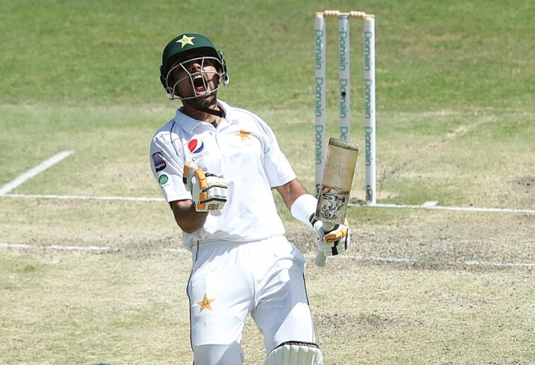 Babar Azam of Pakistan celebrates a century during day four of the 1st Domain Test between Australia and Pakistan at The Gabba on November 24, 2019 in Brisbane, Australia. (Photo by Jono Searle - CA/Cricket Australia via Getty Images)