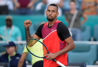 No code violations or blowups for Nick Kyrgios,  just a solid win on clay by the Aussie