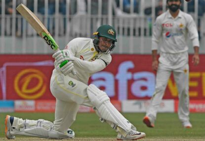 Pakistan v Australia: Khawaja falls short on 97 as Australia finish on 2/271