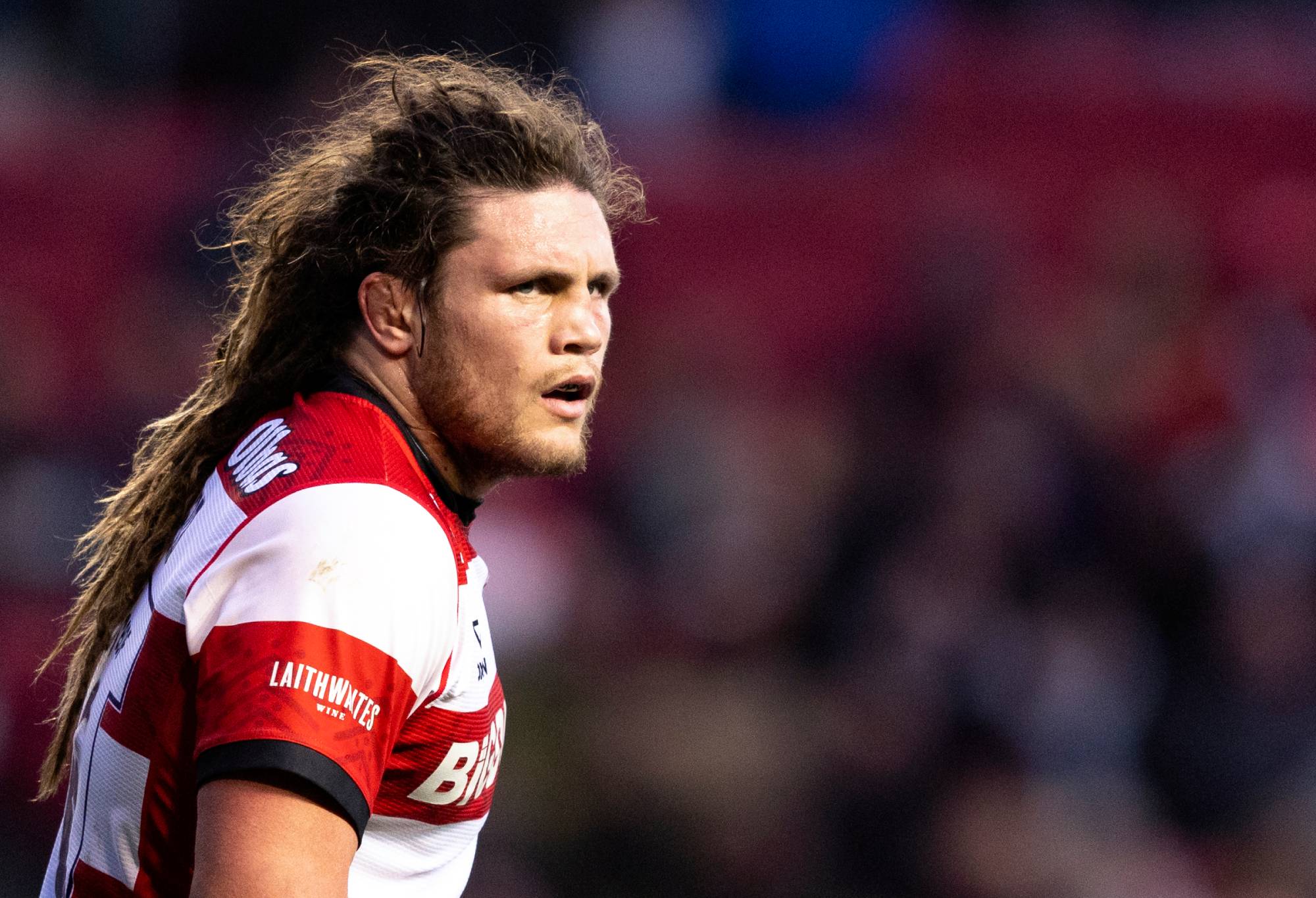 Gloucester's Jordy Reid during the Gallagher Premiership Rugby match between Bristol Bears and Gloucester Rugby at Ashton Gate on April 22, 2022 in Bristol, England. (Photo by Bob Bradford - CameraSport via Getty Images)
