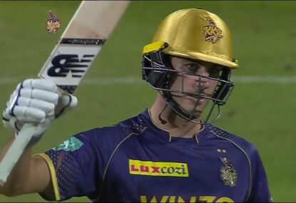 'The most surprised bloke here': Pat Cummins whacks record 50 including 34 from one over in IPL
