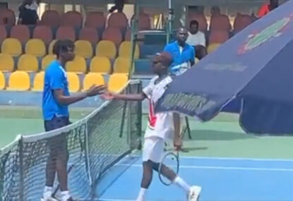 Tennis player inexplicably slaps his opponent after losing match