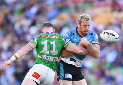 Raiders survive three bins to upset Sharks as Stuart calls for another Magic Round in NSW