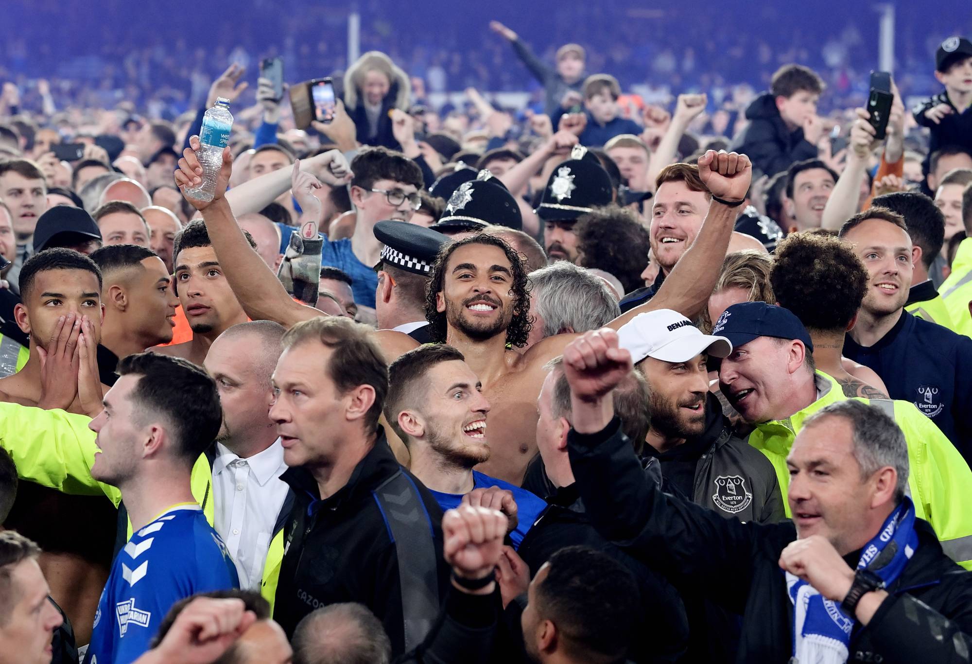 Dominic Calvert-Lewin after the Premier League match between Everton and Crystal Palace at Goodison Park on May 19, 2022 in Liverpool, United Kingdom. (Photo by Tony McArdle/Everton FC via Getty Images)