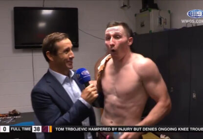 WATCH: Tyson Gamble's hilarious reaction to accidentally swearing on live TV