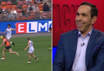 Jack Silvagni's miracle goal gets very harshly marked by Eddie Betts