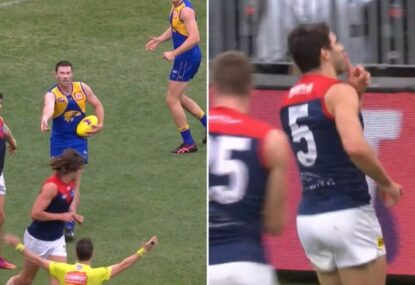 Petracca rubs it in with furious Eagles fans after the worst umpiring howler of 2022
