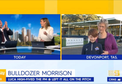 WATCH: Kid tackled by Scott Morrison's legendary response