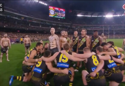 WATCH: Tigers' spine-tingling whole team war cry before Dreamtime at the 'G