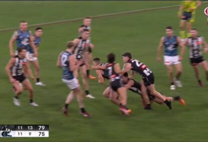 Should the Blues have been given a final-second free kick in thrilling loss to Magpies?