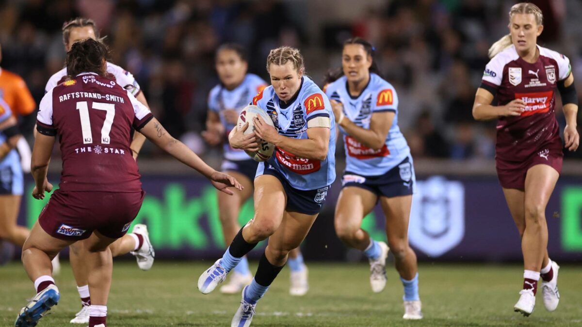 Shield back in Blues’ clutches after late Kelly try seals Women’s Origin thriller over Maroons