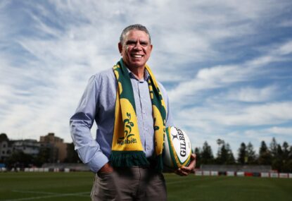 'There's no way Mark Ella deserved it': Legend's classy reaction to becoming new symbol of Wallabies vs. England rivalry