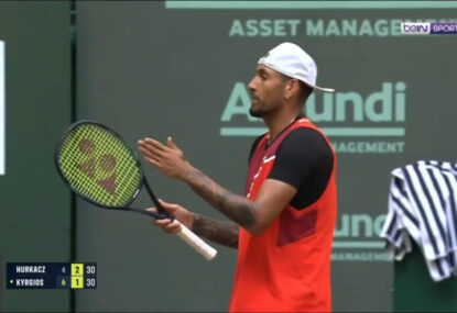 'Run properly please': Nick Kyrgios with his most bizarre complaint yet