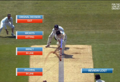Black Cap wastes review on absolutely plumb LBW, and Twitter cooked him for it