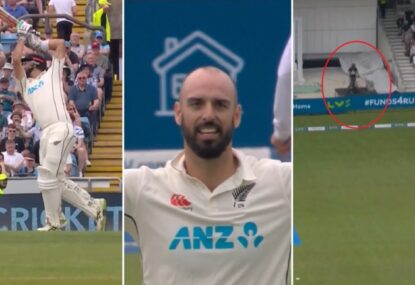 NZ gun brings up third ton in four innings in the most alpha way possible