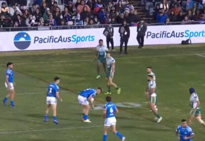 Sea Eagle brings out pointless 'touch footy move' as Samoa toy with Kukis