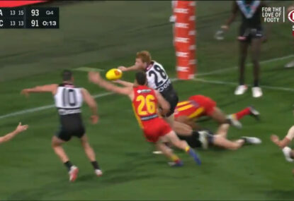 Should Port Adelaide have been pinged for deliberate out of bounds in dying seconds of win?