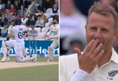 WATCH: Joe Root switch-hits Neil Wagner for the most 'ludicrous' six you'll see