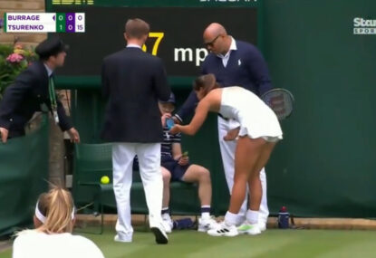 British tennis player comes to the aid of struggling ballboy during Wimbledon match