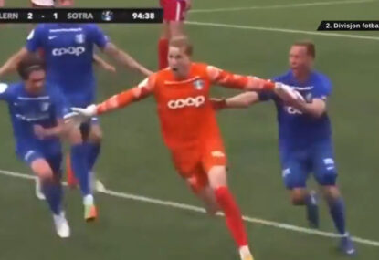 WATCH: Norwegian keeper scores outrageous bicycle goal to equalise at the death