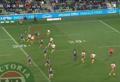 Commentators couldn't believe the officials missed a forward pass leading to Storm try