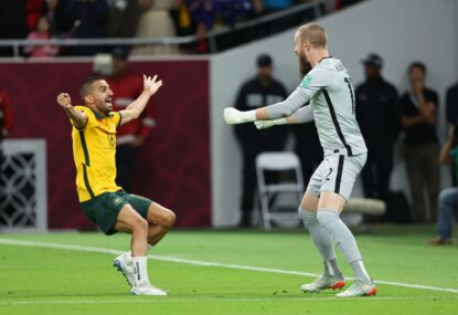 REACTION: 'Arnie gave him that belief' - coach's brave call creates unlikely hero as Socceroos advance to World Cup finals