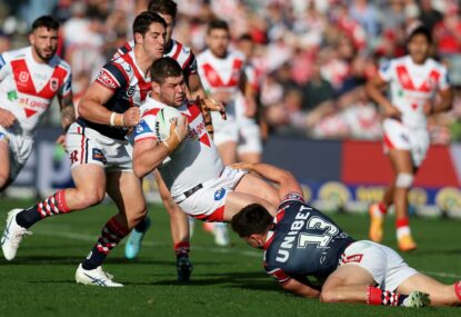 ACL tears hobble Roosters duo as Manu masterclass in Dragons demolition snaps losing streak
