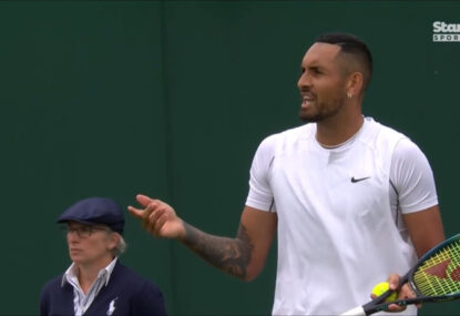 Everyone on Kyrgios' side as he has his most reasonable crack at a chair ump ever