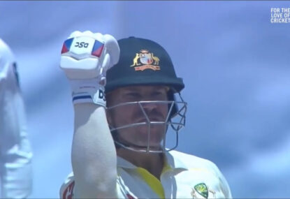 WATCH: David Warner finishes off the first Test in the most alpha way