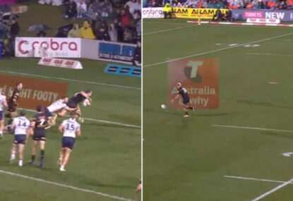 James Tedesco makes 'try saver of the year', followed by funniest one of his career