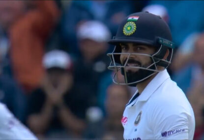 WATCH: Virat Kohli can't believe what he's done after latest ugly dismissal
