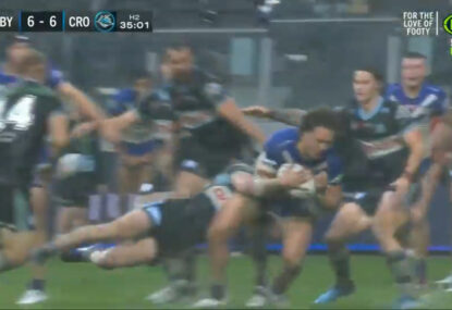 Bulldogs nightmare moment blowing try with the line wide open