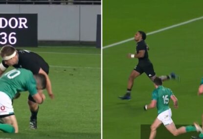 Did the All Blacks get away with a high shot on Sexton before brilliant Sevu Reece try?