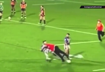 WATCH: Every angle as NZ security guard dishes out shot of the year on pitch invader