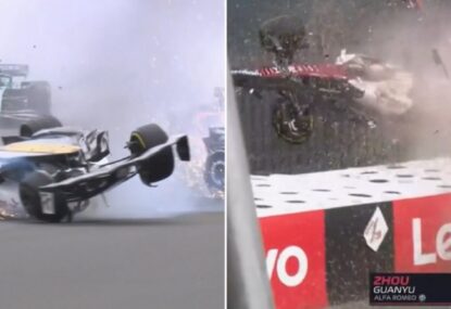 British GP features the year's most horrifying crash just nine seconds in