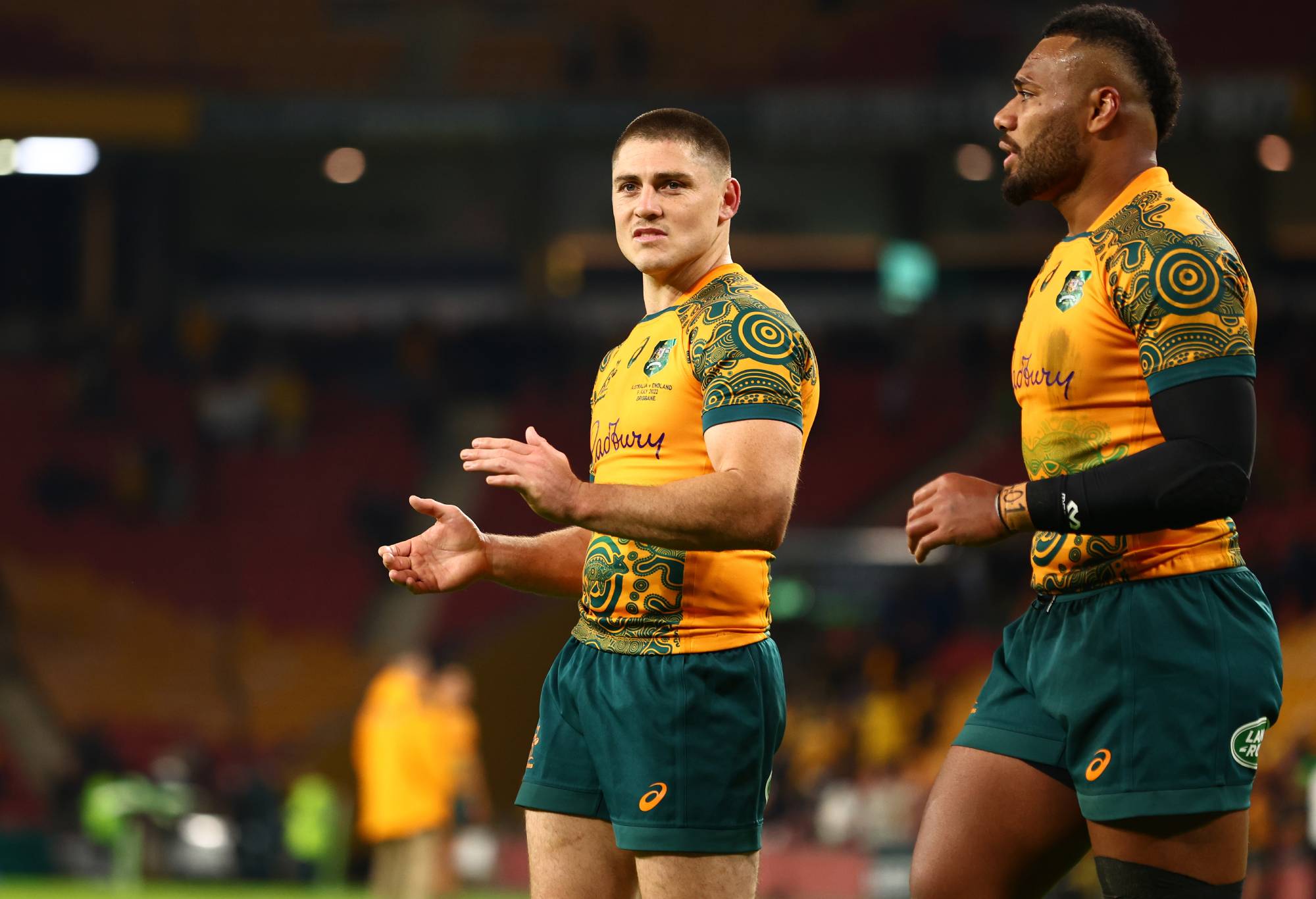James O'Connor of the Wallabies after game two of the International Test Match series between the Australia Wallabies and England at Suncorp Stadium on July 09, 2022 in Brisbane, Australia. (Photo by Chris Hyde/Getty Images)