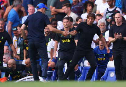 Conte and Tuchel in crazy bust up as Chelsea and Spurs share spoils, Forest claim first EPL win in 23 years