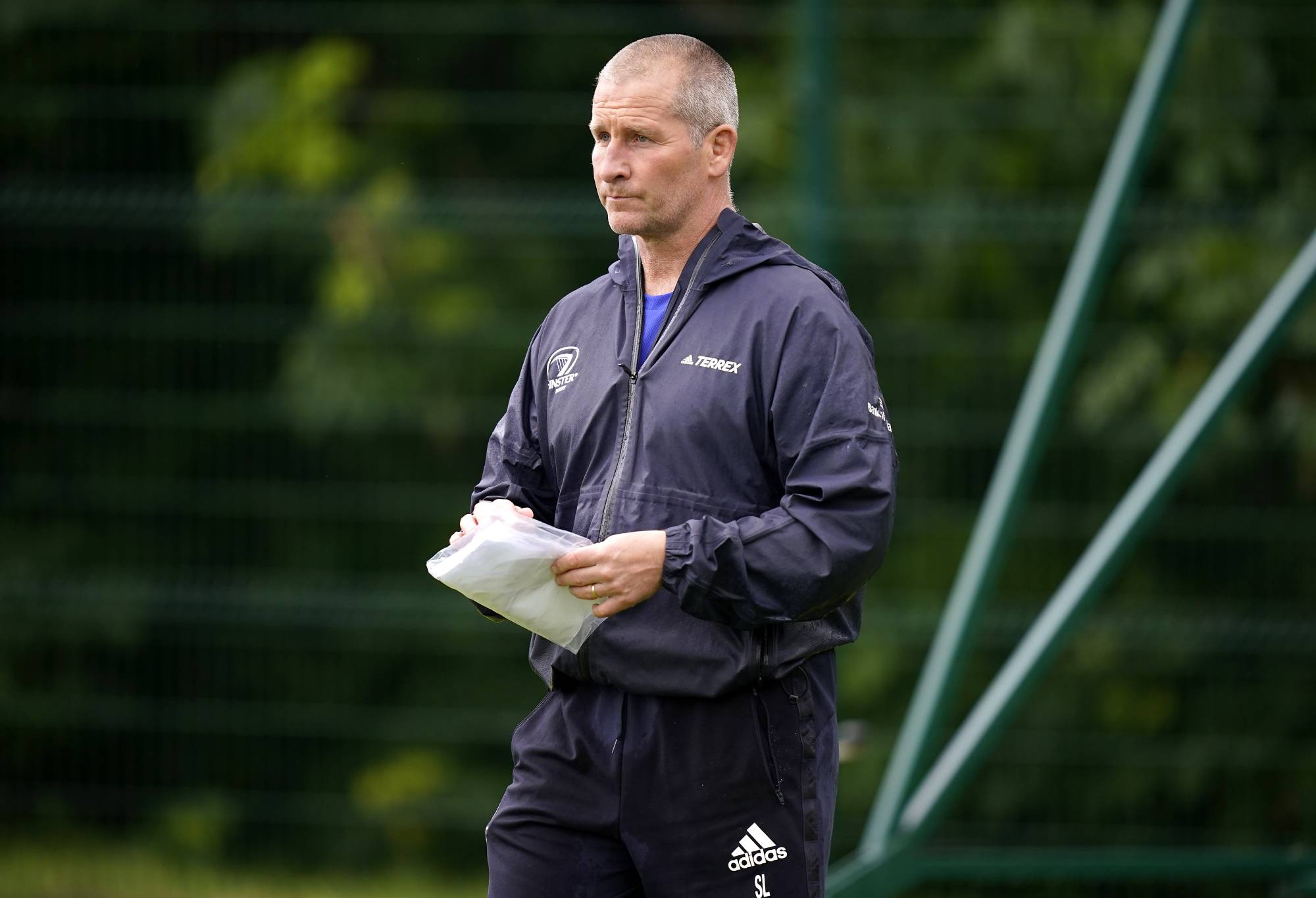 Leinster's senior coach Stuart Lancaster during a training session at the Leinster Rugby HQ, Rosemount, University College Dublin in Ireland. Picture date: Monday May 23, 2022. (Photo by Niall Carson/PA Images via Getty Images)